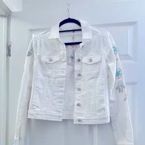 Brand new jean jacket w/ intricate beading.